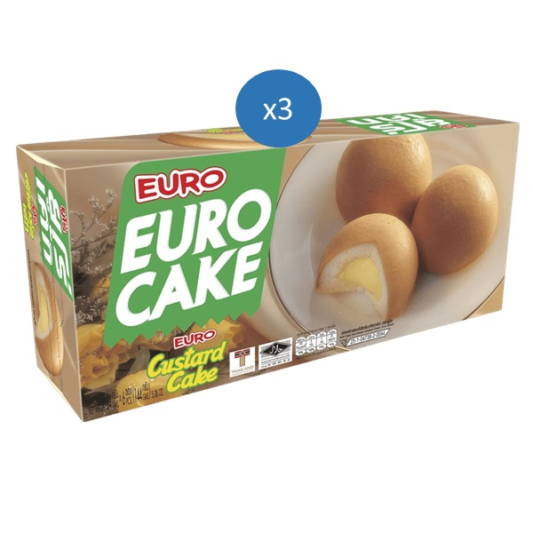 ภาพหน้าปกสินค้าEuro ฟัฟเค้กสอดไส้ ตรายูโร่ 144g (Pack x3) เลือกรสได้ จากร้าน supermarket บน Shopee