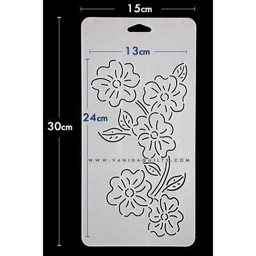 เทมเพลตวาดลายงานควิลท์-quilt-template-แบบ-i-ลายดอกไม้-สำหรับงานควิลท์-งานผ้า-งานตัดเย็บ-งานฝีมือ-diy-jia0076