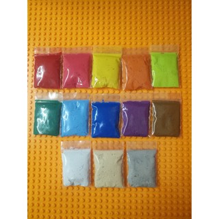 ภาพขนาดย่อของสินค้าสีเคลย์ สีเยื่อกระดาษ สำหรับเปเปอร์เคลย์ จิ้มแปะ ซองซิปลอค (Clay in plastic)ขนาด 5-8 กรัม 4*5 ซม.