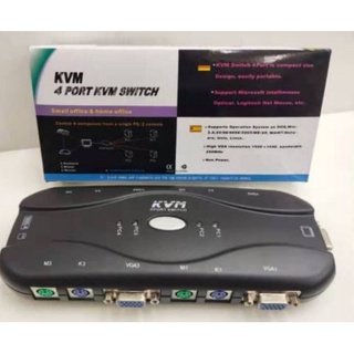 ส่งจากไทย KVM 2 Port Switch PS/2 2ports 4ports KVM PS2 Switch