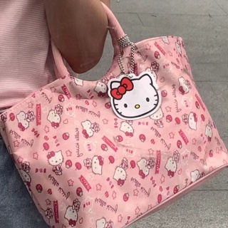 🧀💕กระเป๋าถือ HelloKitty ลายการ์ตูนใหม่/น่ารัก อัดแน่นด้วยหัวใจของสาวๆ ทั้งกระเป๋าเครื่องสำอางและกระเป๋าถือที่ต้องมี