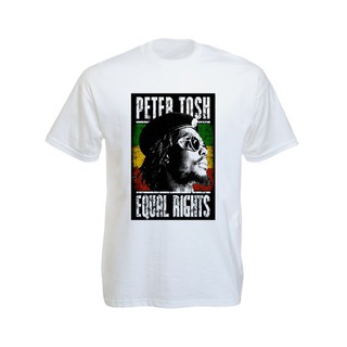 เสื้อยืดราสต้า Tee-Shirt Peter Tosh Equal Rights เสื้อยืดคอกลมสีขาว ดำ สกรีนลาย Rastaman