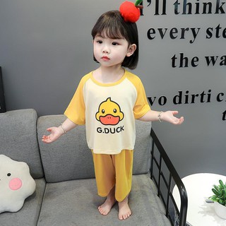 ⊙┇▨เด็ก Modal Pajama ชุด 2021 หญิง Treasure ฤดูร้อนบางตกแต่งบ้าน, เด็กเครื่องปรับอากาศชุด