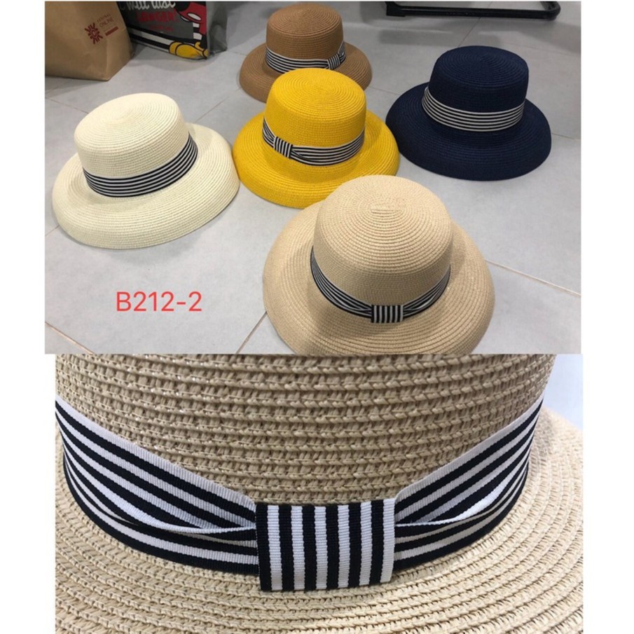 ภาพหน้าปกสินค้า( ลด 50% สูงสุด 100) หมวกสานผู้หญิง หมวกแฟชั่น ใส่สบาย มีเชือกปรับไซส์ด้านใน พร้อมส่งของ A-012