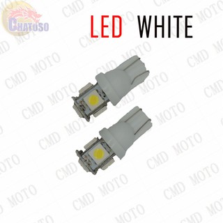 ภาพขนาดย่อของภาพหน้าปกสินค้าหลอดไฟหรี่ LED T10 12V (ขายเป็นคู่) ใส่ไฟเลี้ยว ใส่ไฟไมล์ หลอดไฟไม่กระพริบ มีให้เลือก8สี  ราคาสุดคุ้ม จากร้าน 2_cmd_moto บน Shopee ภาพที่ 1