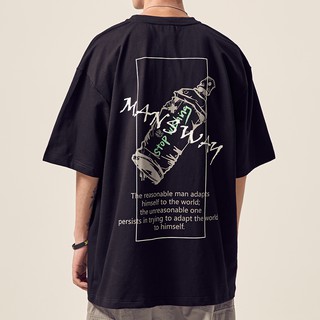 เสื้อยืด แขนสั้น พิมพ์ลายกราฟฟิก ทรงหลวใ ใส่ฤดูร้อน สำหรับทุกเพศ