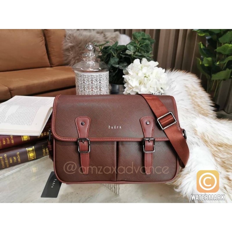 กระเป๋าสะพาย-pedro-saffiano-messenger-bag-รุ่นใหม่ชนช็อปจาก-pedro