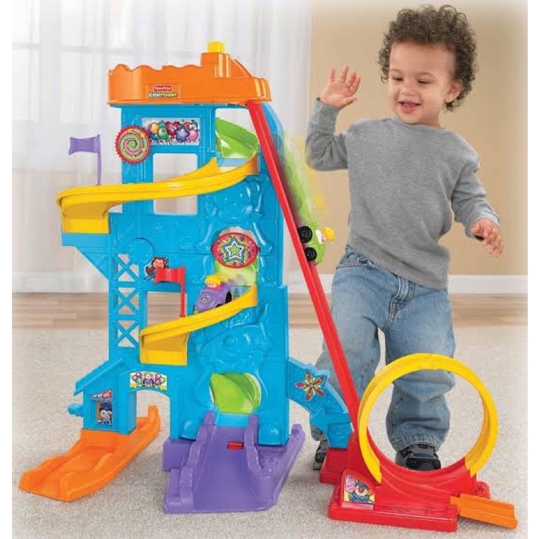 fisher-price-little-people-wheelies-loops-n-swoops-amusement-park-play-set