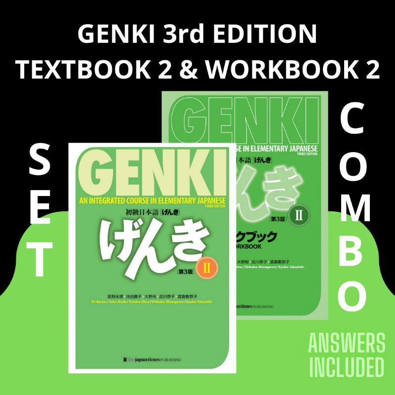[พิมพ์] ฟรีเสียง GENKI 3rd EDITION (TEXTBOOK & WORKBOOK 2) ขนาด A4 พร้อมหวี / ที่รัด