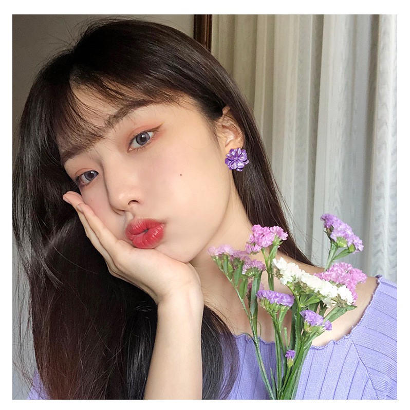 ใหม่-ต่างหู-รูปกลีบดอกไม้-สไตล์เกาหลี-สําหรับผู้หญิง-2024
