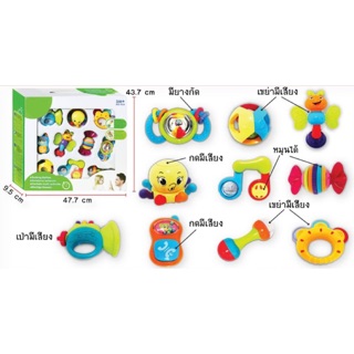 Hola ของเล่นเขย่าเสริมพัฒนาการ 10 ชิ้น Baby Rattles by Huile