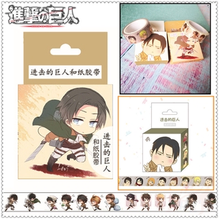 ♜ Anime ▪ Attack on Titan Washi สติ๊กเกอร์ Tape ♜ 1Roll 5M*1.5CM DIY Paper Decorative Adhesive Tape