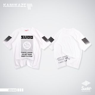 Sudd เสื้อยืดโอเวอร์ไซส์ รุ่น Kamikaze สีขาว