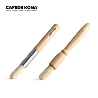 CAFEDE KONA แปรงทำความสะอาดเครื่องชงกาแฟแบบด้ามไม้สำหรับเคาน์เตอร์บาร์กาแฟและใช้ในครัวเรือน