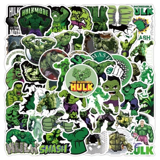 สติกเกอร์ PVC กันน้ํา ลายซุปเปอร์ฮีโร่ Hulk มี 50 ชิ้น