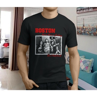 [100% Cotton] เสื้อยืด พิมพ์ลายวงร็อค BOSTON Legend Album Brad Delp สีดํา สําหรับผู้ชาย S-3 JMpimp18OPnpfb22