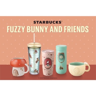 [New!]Starbucks Fuzzy Bunny And Friends collection คอลกระต่าย Starbucksbunny แก้วสตาบัค Starbucks cups