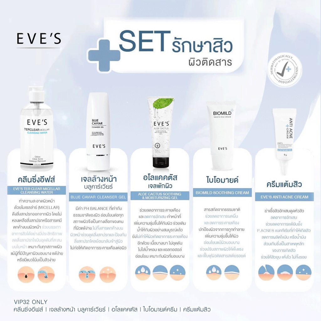 eves-เซต-สิว-ผิวติดสาร-อีฟส์-สิว-ผิวแพ้ง่าย-ครีมรักษาสิว-สเตียรอยด์-แพ้ครีม-ครีมลดสิวอุดตัน-สิวอักเสบ