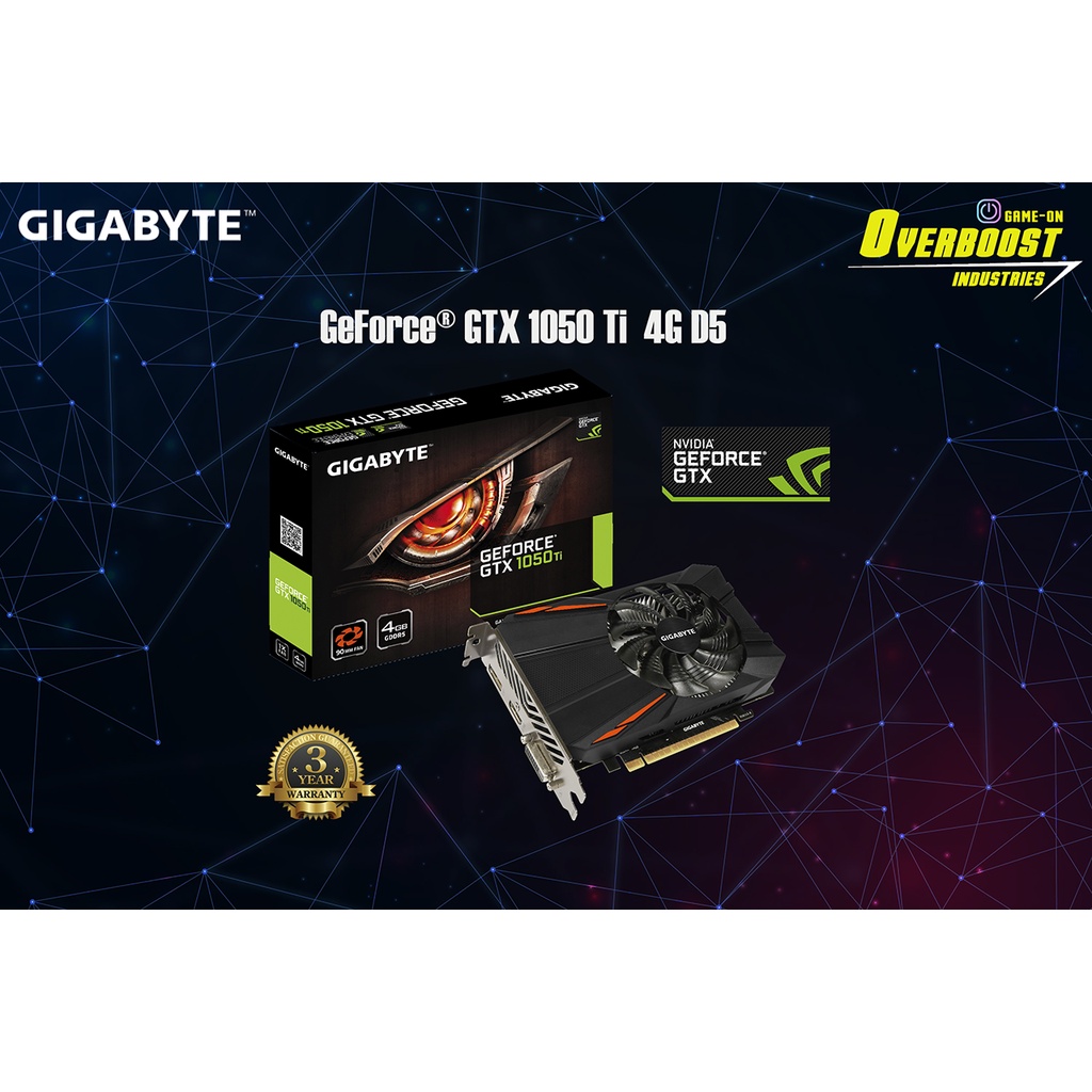 GIGABYTE GeForce® GTX 1050Ti 4G DDR5 | Shopee Thailand