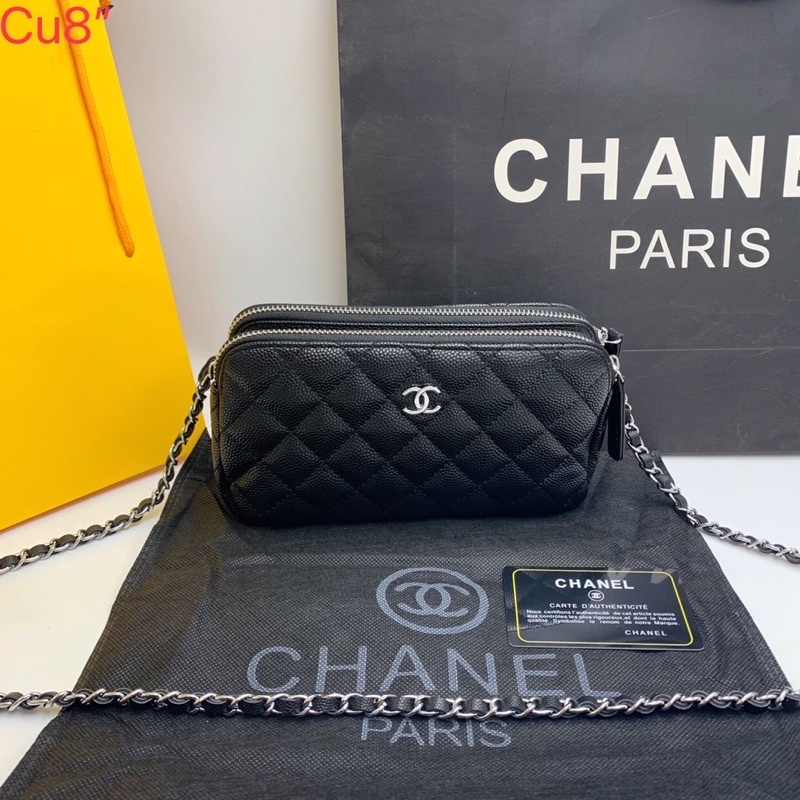 กระเป๋าสะพาย-chanel-สองซิป-เกรดพรีเมี่ยม