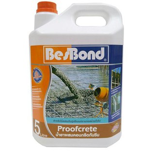 น้ำยาผสมคอนกรีตกันรั่วซึม BESBOND 5L. วัสดุก่อสร้าง เคมีก่อสร้าง