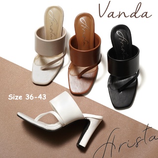 Arista ( 🇹🇭 Ready to ship) รองเท้าส้นสูง แต่งคาดแถบ สไตล์เกร่๋  รุ่น Vanda ( ART-029 )