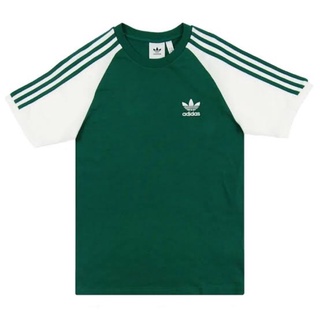 Adidas เสื้อยืด สีเขียว สีขาว สไตล์เรโทร