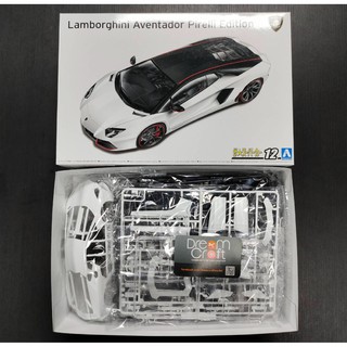 AOSHIMA 1/24 15 Lamborghini Aventador Pirelli Edition (โมเดลรถยนต์ Model DreamCraft)