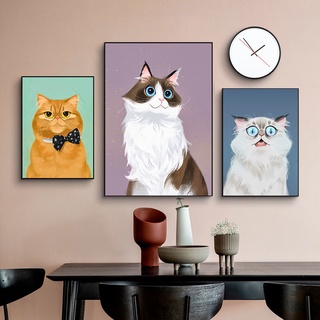 😻ภาพติดผนัง รูปการ์ตูนแมว ภาพแต่งบ้าน ภาพติดผนังแต่งบ้าน รูปภาพติดผนัง