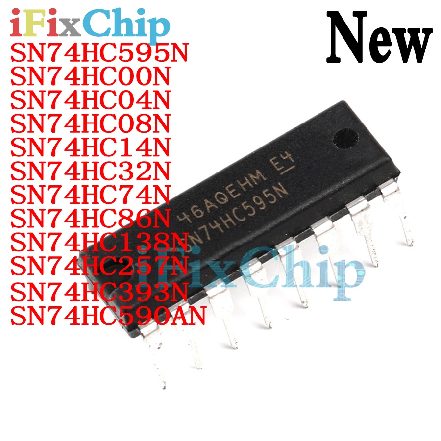 10 ชิ้น SN74HC595N DIP 74HC595N 74HC595 SN74HC257N 74HC257 SN74HC393N ...