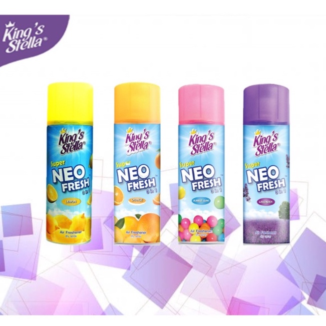 kings-stella-super-neo-fresh-3in1-คิงส์สเตลล่า-ซุปเปอร์นีโอเฟรช-สเปรย์ปรับอากาศชนิดแห้ง-300-ml