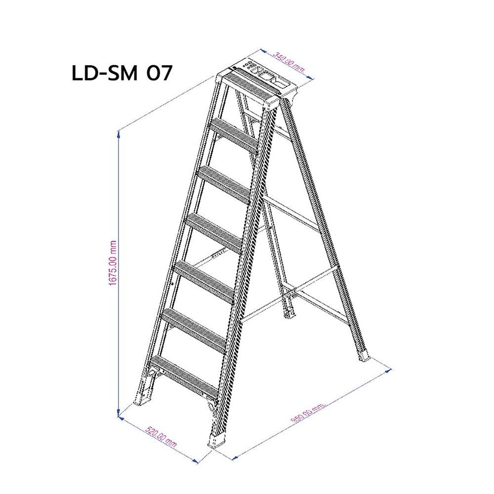 บันไดอะลูมิเนียมรุ่นสมาร์ทมีถาด-sanki-7-ขั้น-บันไดทรงa-a-frame-ladder-with-tray-sanki-7-step