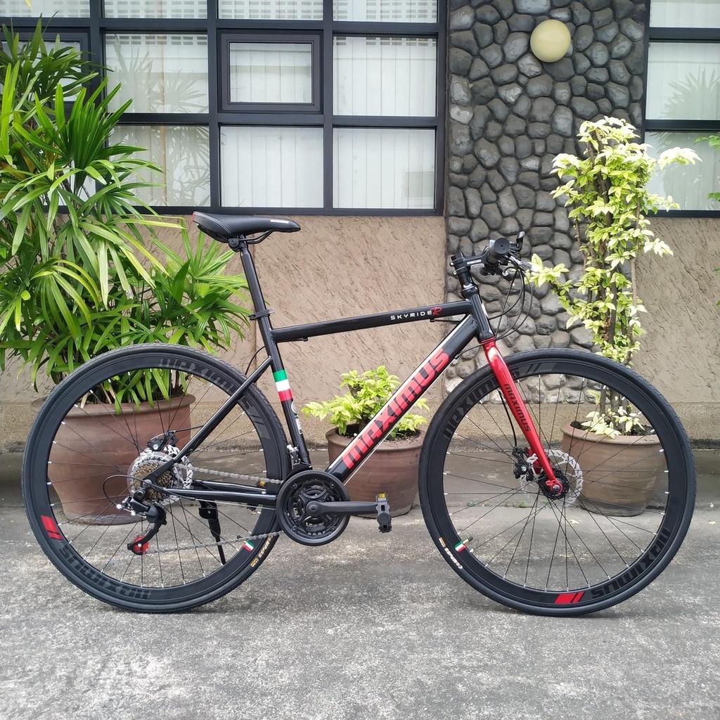 จักรยานไฮบริด-maximus-รุ่น-skyride-r-2019-เกียร์-21-speed-รับประกันเฟรมนาน-3-ปี-แถมฟรีเซตไฟหน้าหลัง-พร้อมส่ง