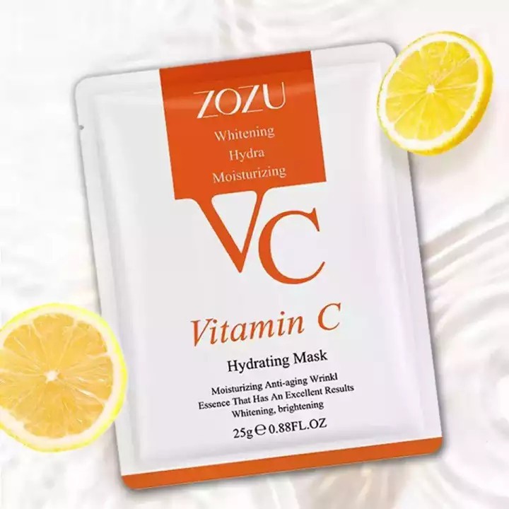 ภาพหน้าปกสินค้าแผ่นมาส์กหน้า ZOZU VC Mask Vitamin C มาส์กวิตามินซีหน้าขาวกระจ่างใส หน้าเนียนนุ่มชุ่มชื้น ลดริ้วรอย มาร์คหน้า มาส์กหน้า จากร้าน novo_mall บน Shopee