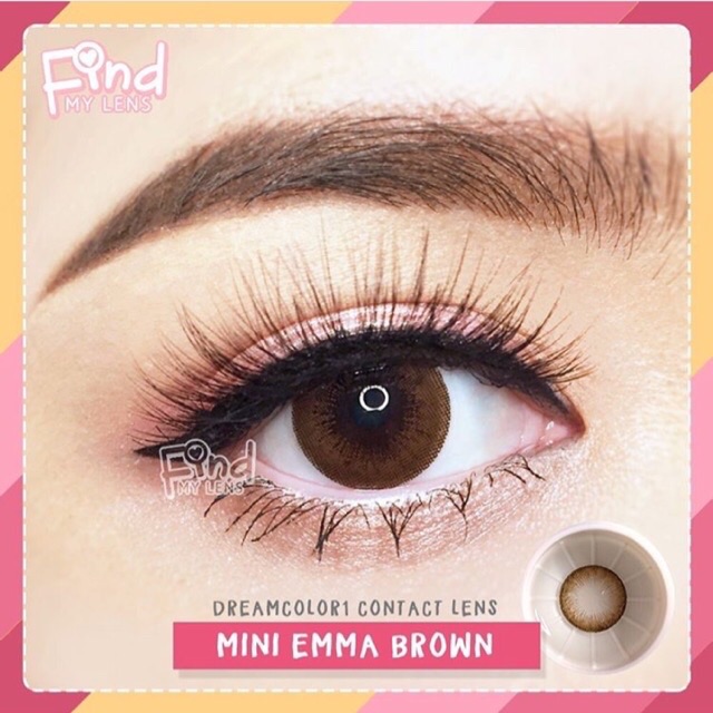 mini-emma-brown-1-มินิ-สีน้ำตาล-เรียบๆ-dreamcolor1-contact-lens-bigeyes-คอนแทคเลนส์-ค่าสายตา-สายตาสั้น-บิ๊กอายส์-ตาโต