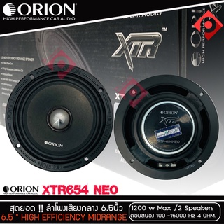ลำโพงเสียงกลาง 6.5นิ้ว เฟสปลั๊ก Orion XTR-654NEO รุ่นใหม่ ตัวท้อป