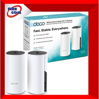 ราวเตอร์ Router TP-Link DECO M4 AC1200 Whole-Home Mesh Wi-Fi System Seamless Roaming สามารถออกใบกำกับภาษีได้