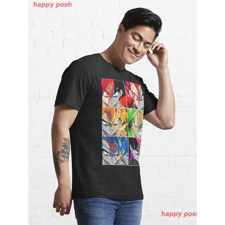 leee-happy-posh-ดราก้อนบอล-dragon-ball-เสื้อยืดพิมพ์ลาย-dragon-ball-z-character-art-color-essential-t-shirt-เสื้อยืดผู้