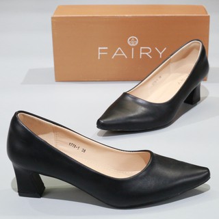 ภาพหน้าปกสินค้ารองเท้า 1778-1 รองเท้าผู้หญิง  รองเท้าคัชชูแฟชั่น แมคซี่ส้นสูง 2 นิ้ว  FAIRY(เท้าเรียวลด 1ไซส์) ที่เกี่ยวข้อง