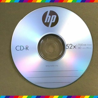 ภาพขนาดย่อของภาพหน้าปกสินค้าแผ่นซีดี CD-R / CD-R หน้าขาว ยี่ห้อ Hp / Ridata แท้ ความจุ 700MB Pack 50 แผ่น จากร้าน wpp5129 บน Shopee