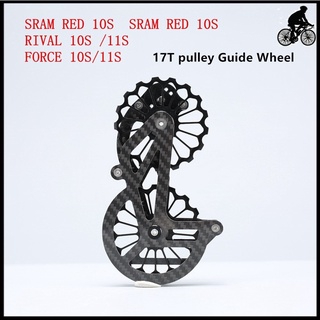 Sram ชุดลูกรอกตีนผีหลัง เซรามิค คาร์บอน 17T สําหรับ RED RIVAL FORCE 10S 11S