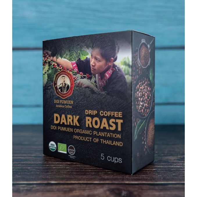 กาแฟดริป-อราบิก้าออร์แกนิค-คั่วเข้ม-ตราดอยปู่หมื่น-บรรจุ-5-ซอง-organic-arabica-coffee-drip-bag-dark-roasted