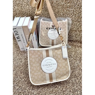 COACH CA195 DEMPSEY FILE IN SIGNATURE  JACQUARD WITH STRIP AND COACH PATCH