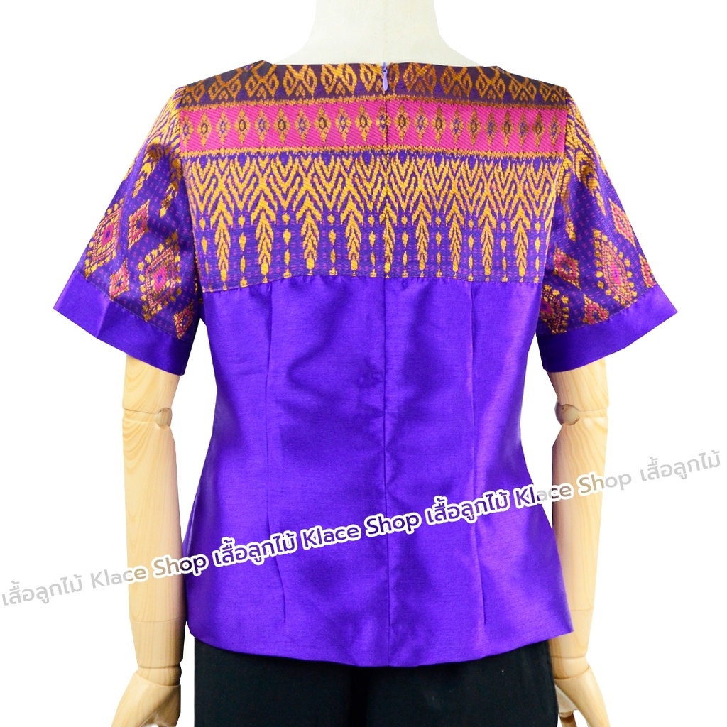 เสื้อลายไทย-เสื้อผ้าไทย-เสื้อคุณแม่-เสื้อคนแก่-รหัส-al689-al690-al691-almini