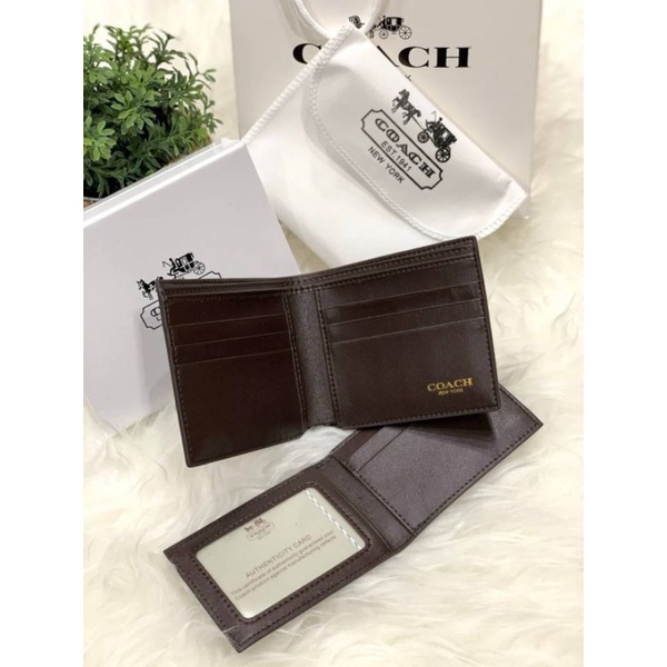 กระเป๋าสตางค์-coach-men-s-signature-wallet-แท้