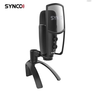 Synco CMic-V2 ไมโครโฟนคอนเดนเซอร์ USB คาร์ดิออยด์ 192kHz 24bit ปุ่มเดียว เรียลไทม์ พร้อมฟิลเตอร์ป๊อป สําหรับสมาร์ทโฟน แล็ปท็อป พีซี ไลฟ์สตรีมมิ่ง