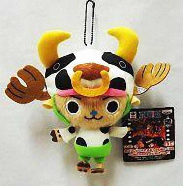 แท้-100-จากญี่ปุ่น-พวงกุญแจ-one-piece-film-z-cow-tony-tony-chopper-cell-phone-charm