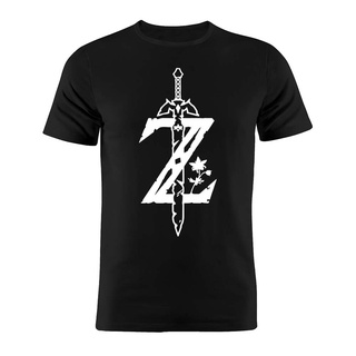 เสื้อยืดผ้าฝ้ายเสื้อยืด พิมพ์ลาย Legend Of Zelda Breath Of The Wild สีดํา แฟชั่นสําหรับผู้ชาย 2022L XL  XXL 3XL