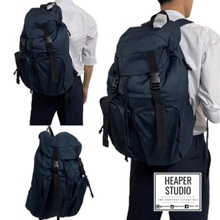 ภาพหน้าปกสินค้า[SALE] HEAPER กระเป๋าเป้ผ้ามินิมอล สีกรมท่า สไตล์ญี่ปุ่น  minimal unisex backpack rucksack ที่เกี่ยวข้อง