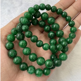 กำไลข้อมือหิน หยกจักพรรดิ Green Nephrite Jade หยกเขียว *หินธรรมชาติแท้ 100%*